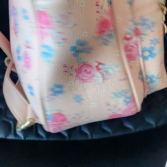 Disney Pink Floral Mini Backpack with Matching Wallet - Picture 4 of 7